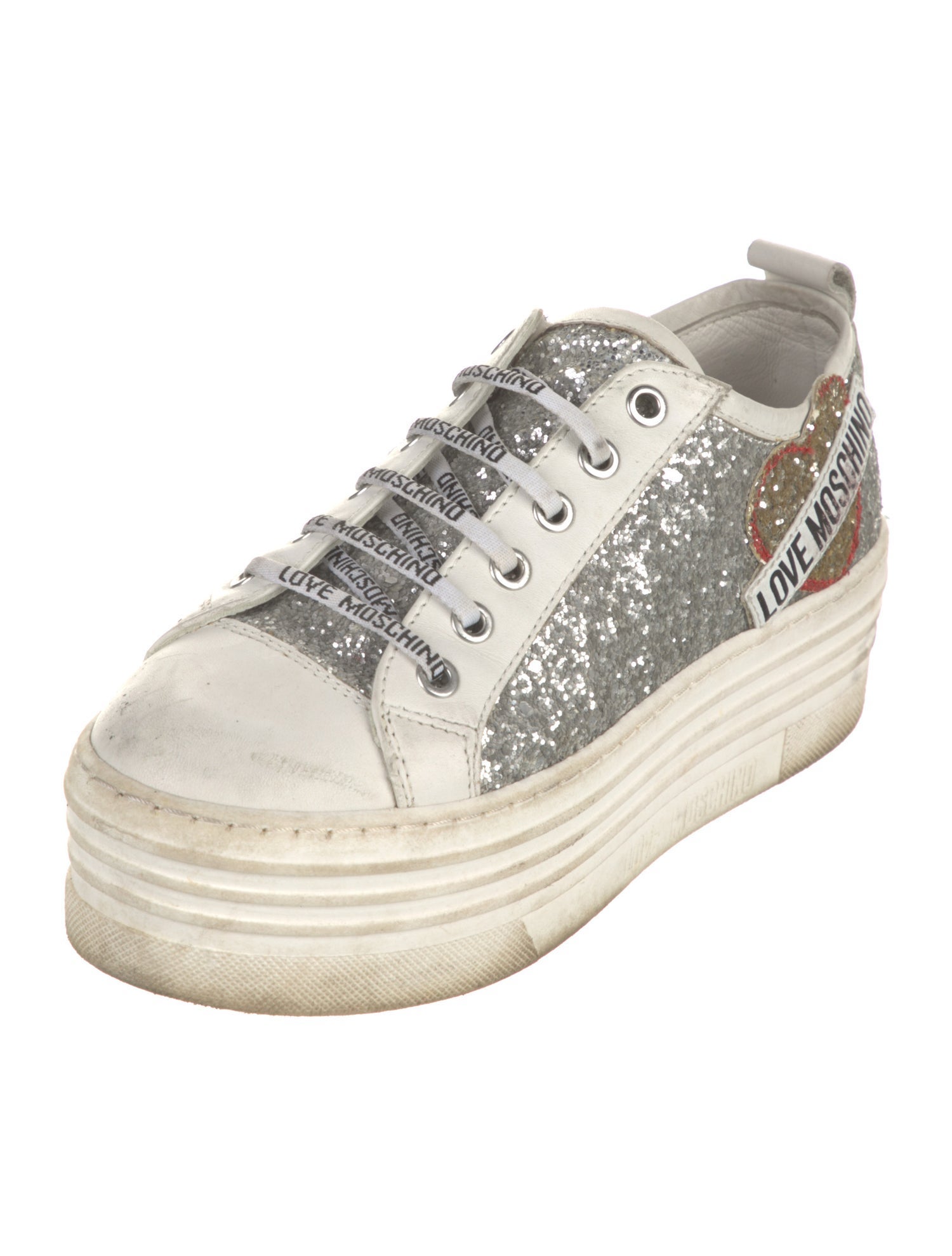 Love Moschino Glitter Printed Sneakers