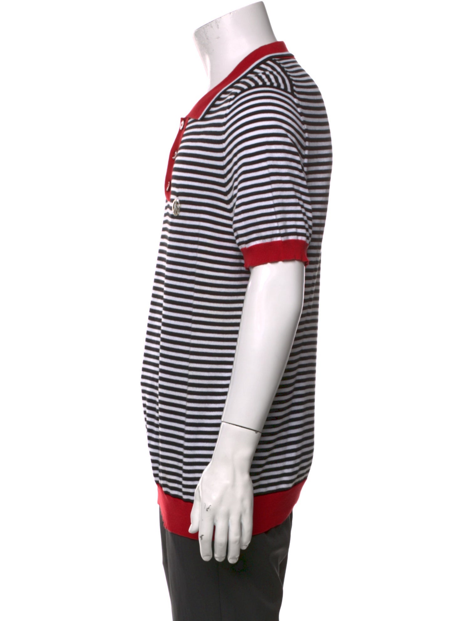 Love Moschino Striped Collar Polo Shirt