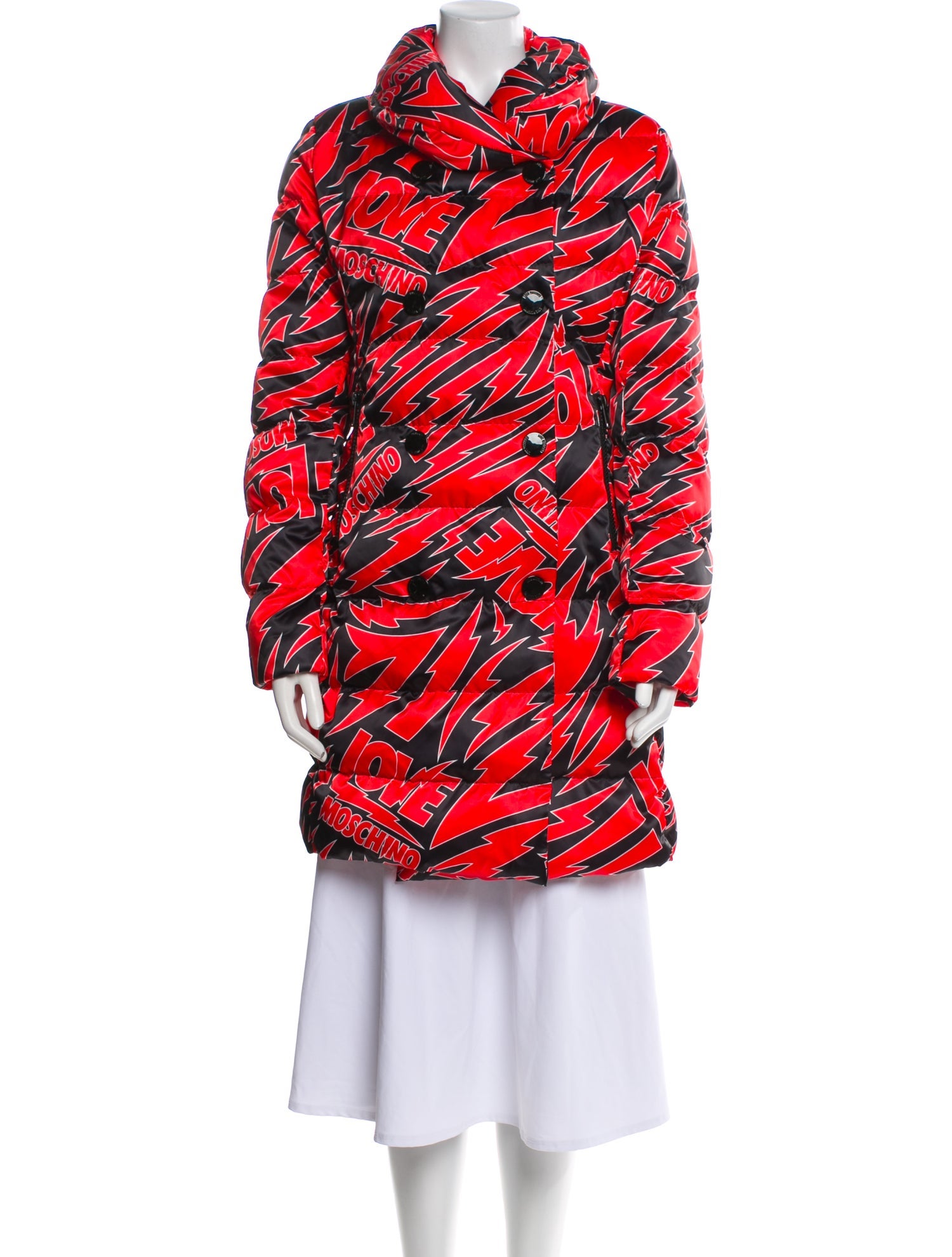 Love Moschino Printed Faux Fur Jacket