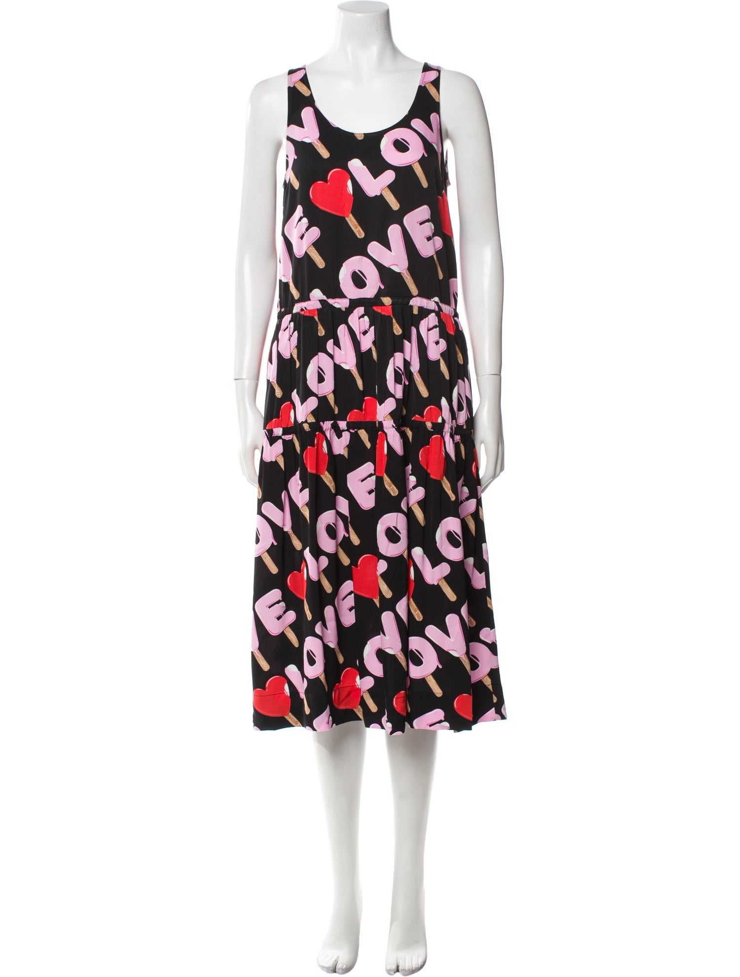 Love Moschino Printed Midi Length Dress
