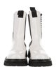 Love Moschino Patent Leather Graphic Print Chelsea Boots