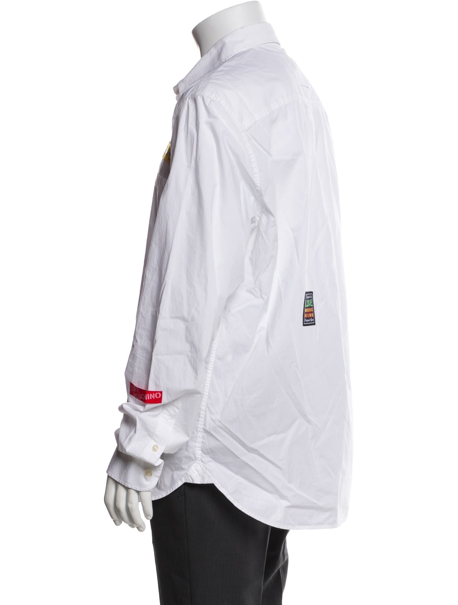 Love Moschino Graphic Print Long Sleeve Dress Shirt