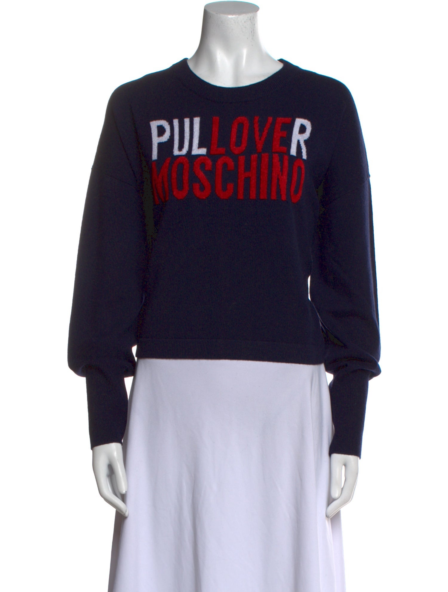 Love Moschino Wool Graphic Print Sweater w/ Tags