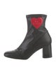 Love Moschino Leather Graphic Print Sock Boots