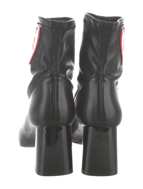 Love Moschino Leather Graphic Print Sock Boots