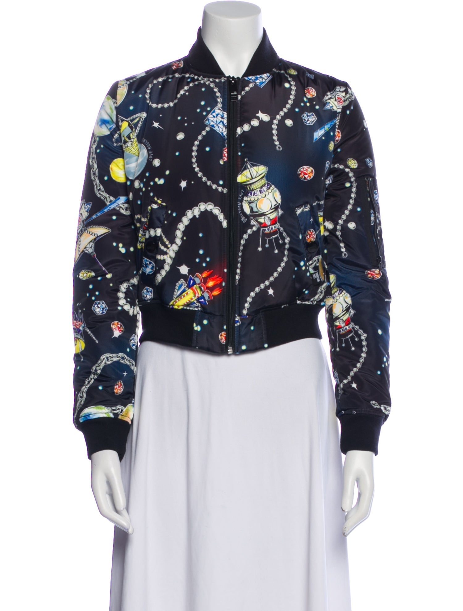 Love Moschino Printed Bomber Jacket