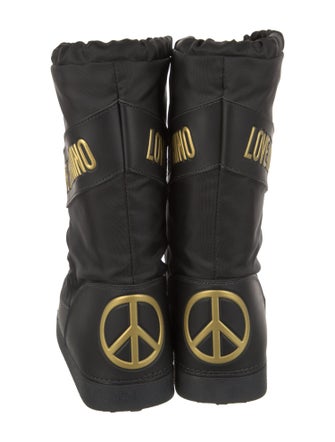 Love Moschino Nylon Graphic Print Boots