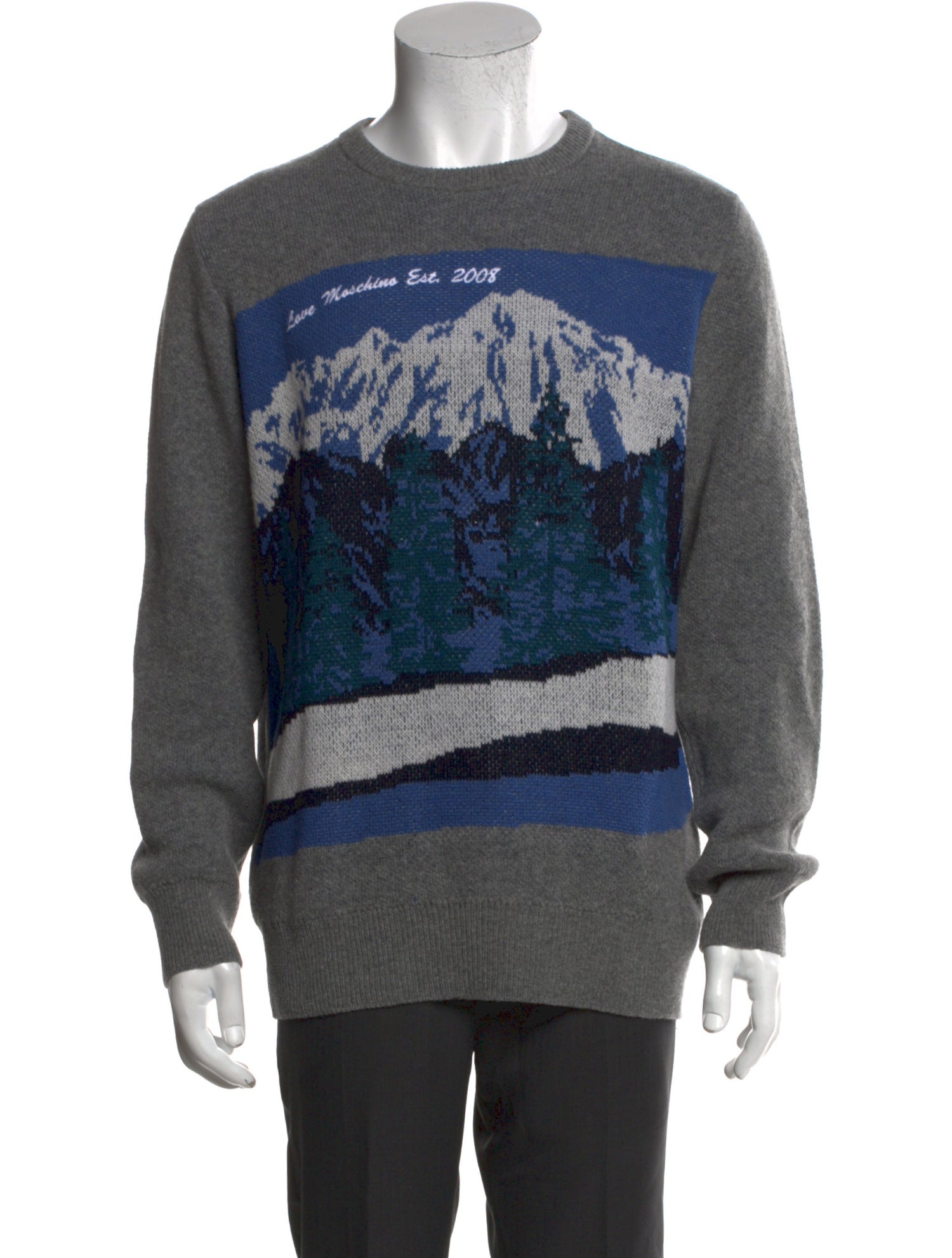 Love Moschino Wool Graphic Print Pullover