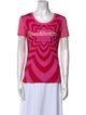 Love Moschino Graphic Print Scoop Neck T-Shirt