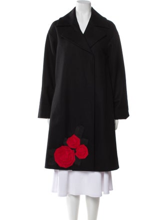 Love Moschino Virgin Wool Graphic Print Coat