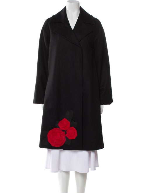 Love Moschino Virgin Wool Graphic Print Coat