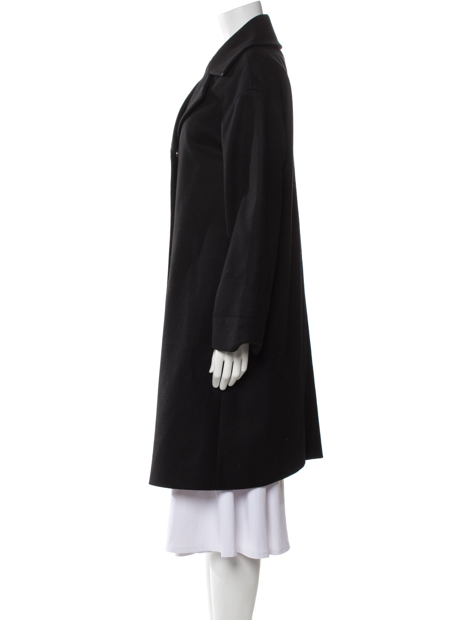 Love Moschino Virgin Wool Graphic Print Coat