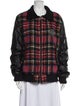 Love Moschino Virgin Wool Plaid Print Jacket