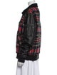 Love Moschino Virgin Wool Plaid Print Jacket