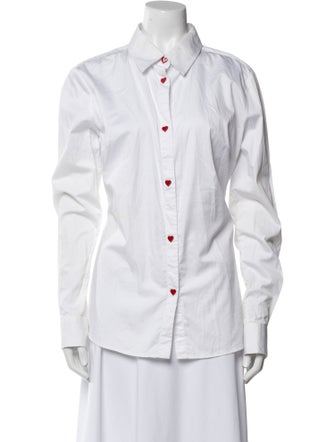 Love Moschino Long Sleeve Button-Up Top