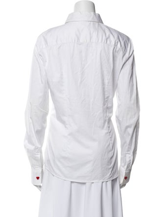Love Moschino Long Sleeve Button-Up Top