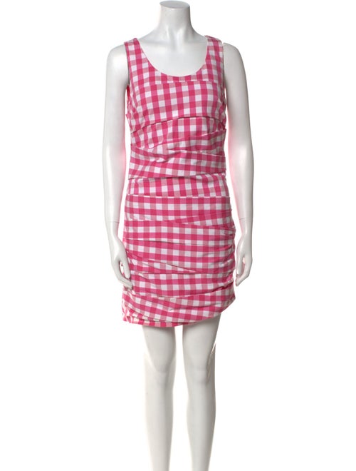 Love Moschino Plaid Print Mini Dress