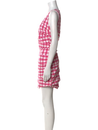 Love Moschino Plaid Print Mini Dress