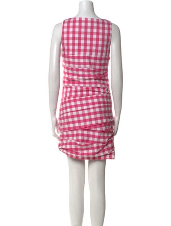 Love Moschino Plaid Print Mini Dress