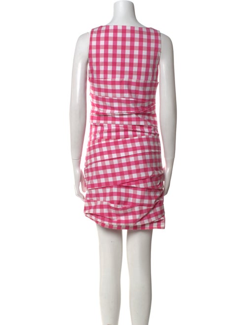 Love Moschino Plaid Print Mini Dress