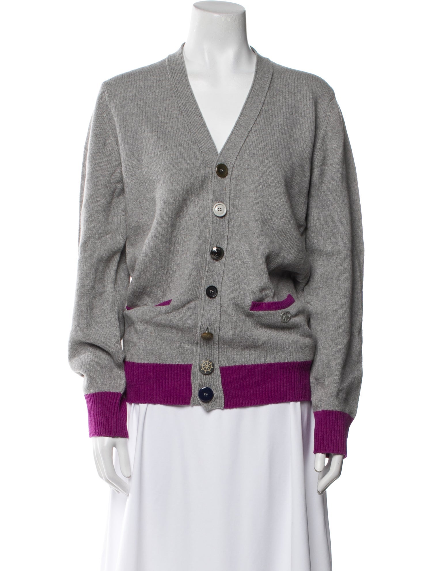 Love Moschino Wool Colorblock Pattern Sweater