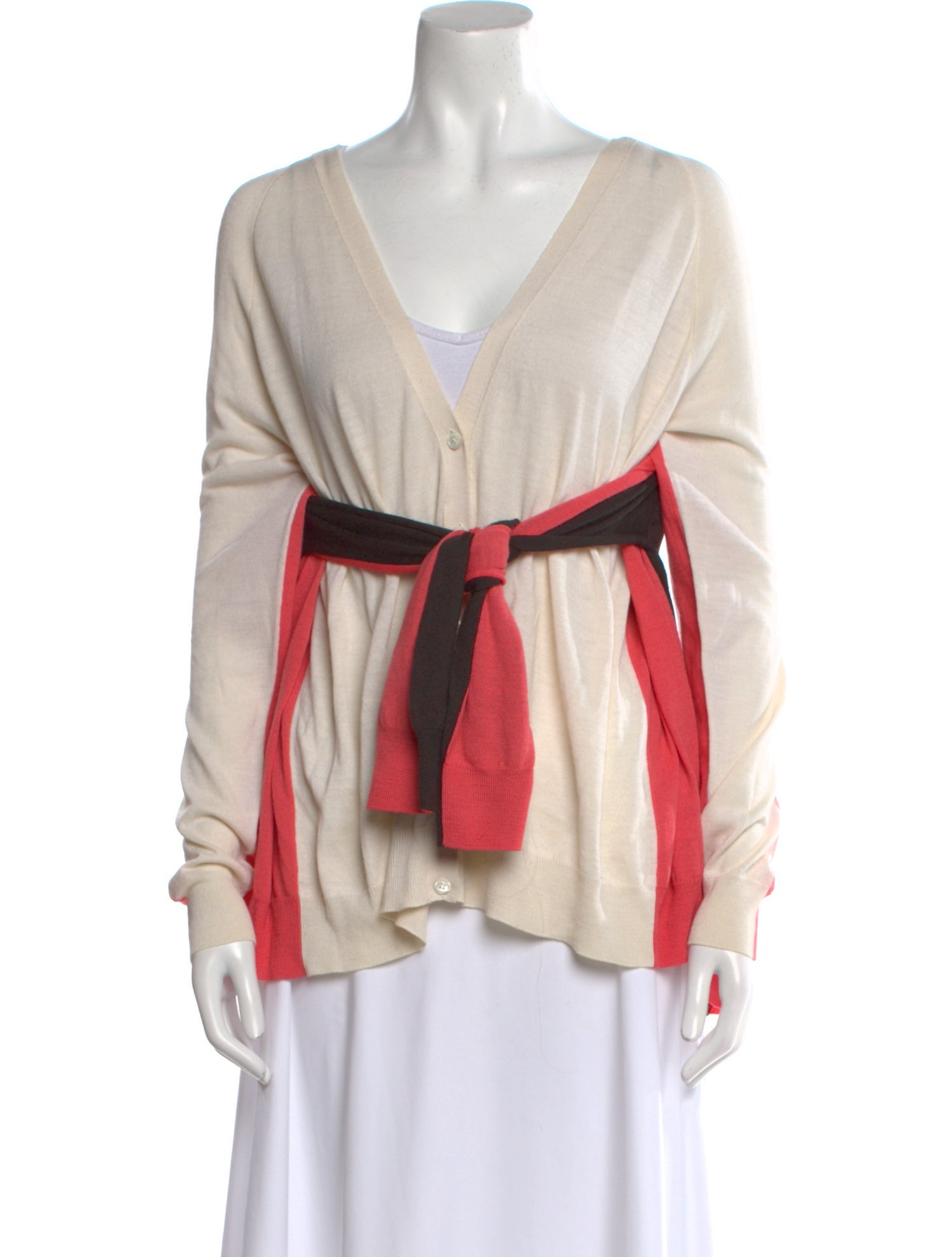 Love Moschino Striped V-Neck Sweater