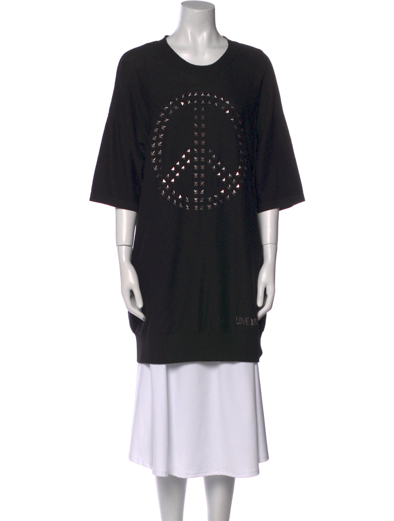 Love Moschino Graphic Print Scoop Neck Sweater