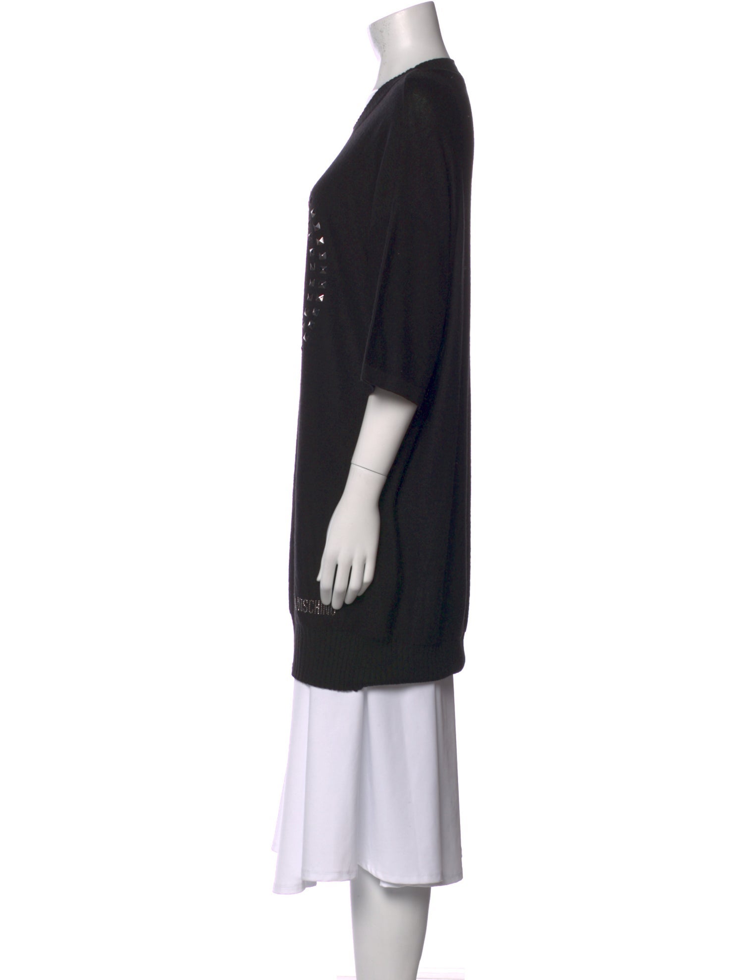 Love Moschino Graphic Print Scoop Neck Sweater