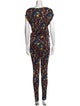 Love Moschino Floral Print V-Neck Jumpsuit