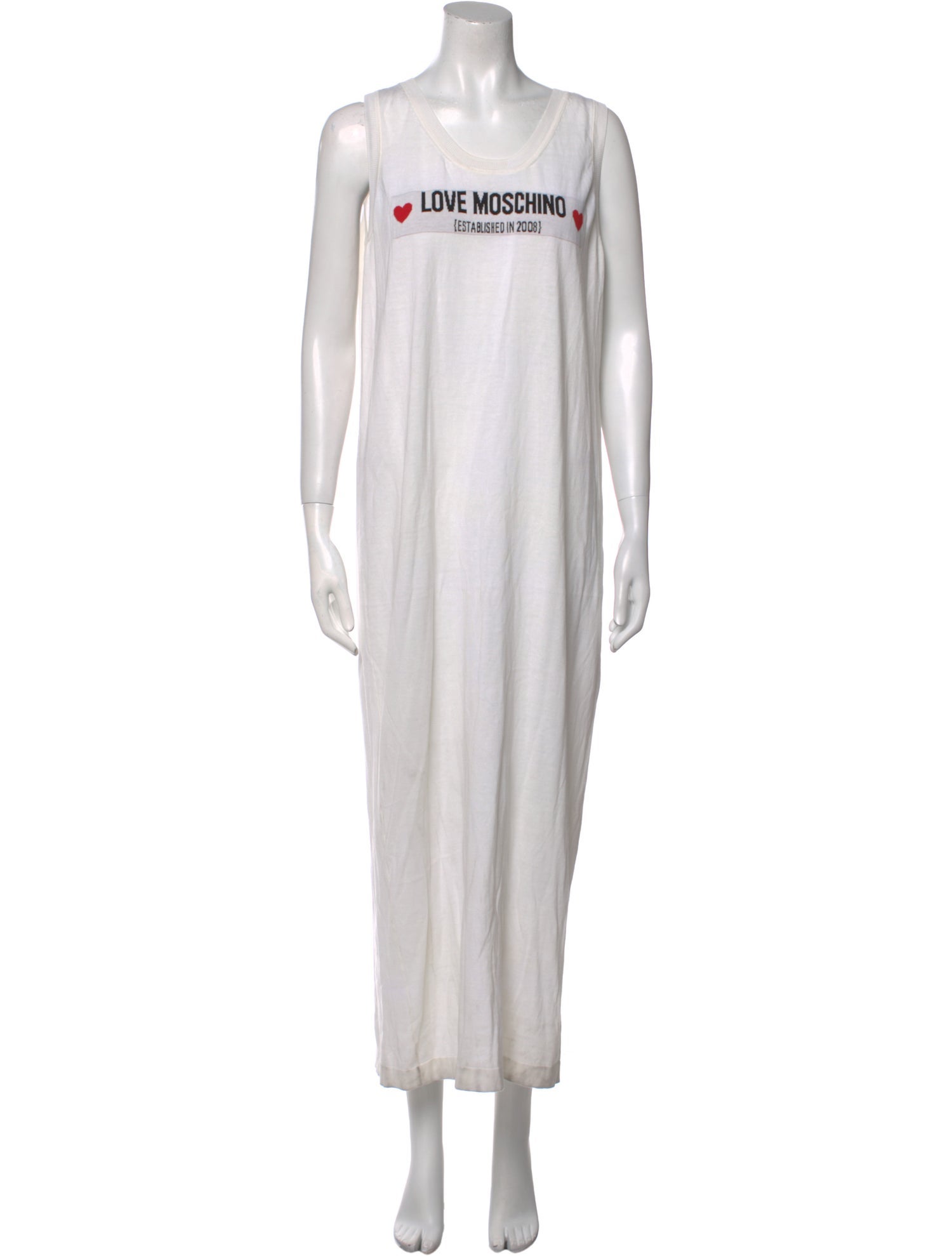 Love Moschino Scoop Neck Long Dress