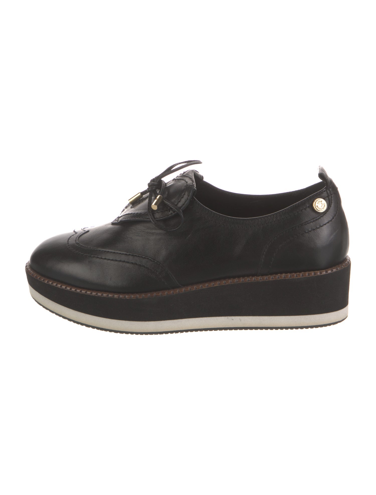 Love Moschino Leather Wedge Sneakers