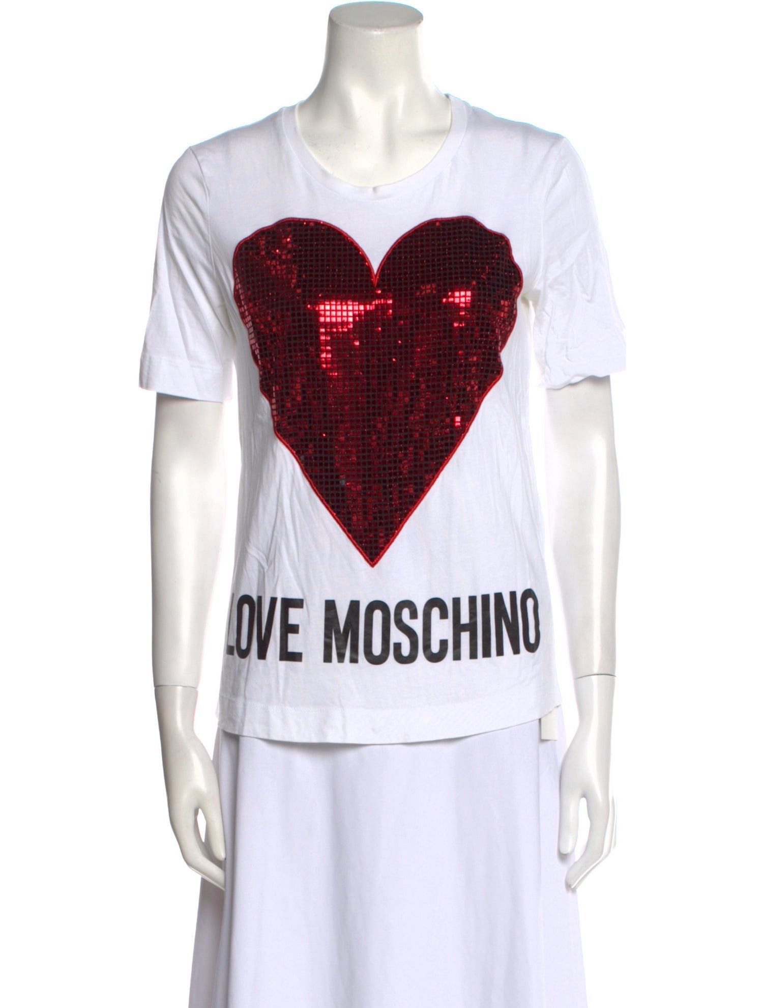 Love Moschino Graphic Print Crew Neck T-Shirt
