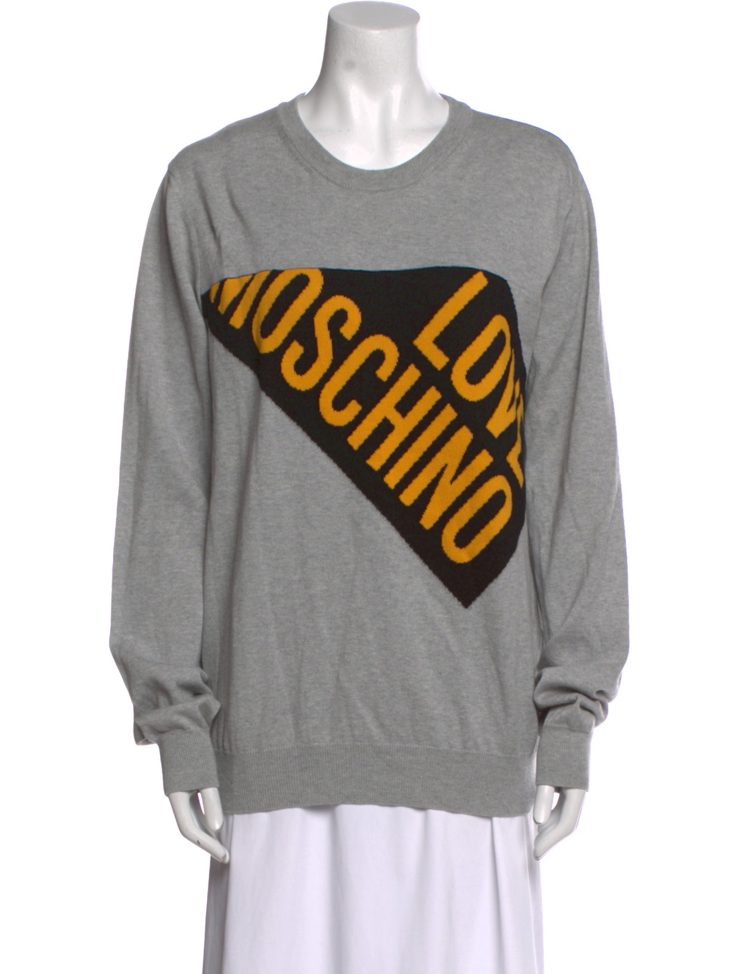 Love Moschino Graphic Print Crew Neck Sweater