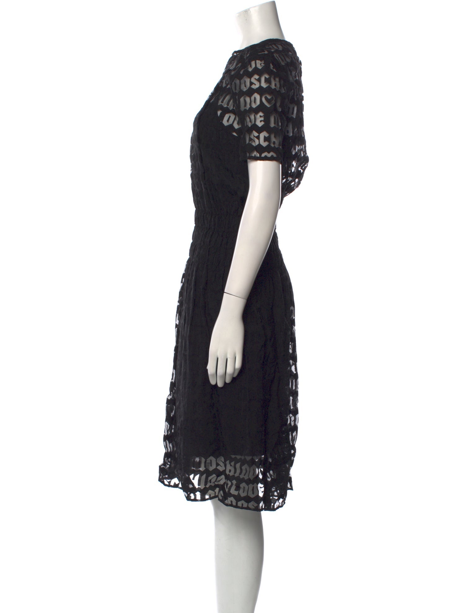 Love Moschino Lace Pattern Knee-Length Dress