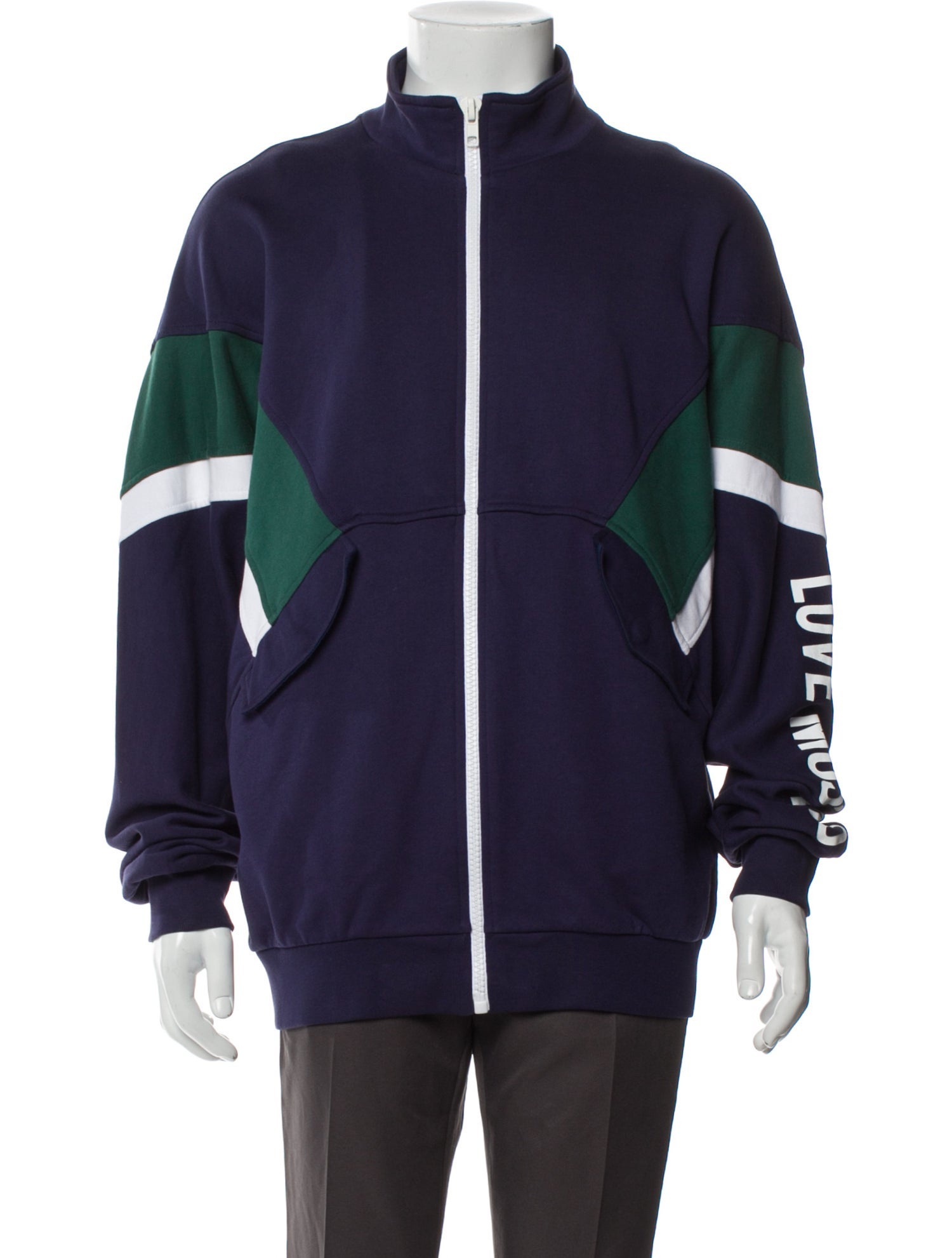 Love Moschino Colorblock Pattern Windbreaker