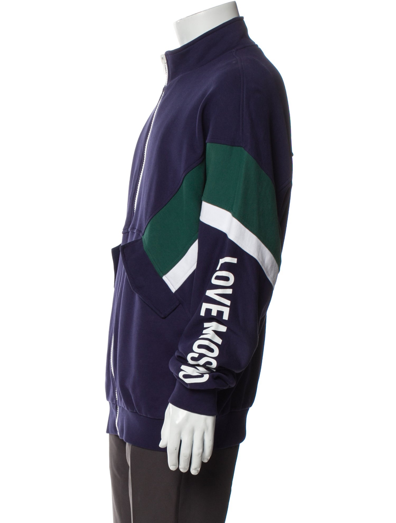 Love Moschino Colorblock Pattern Windbreaker