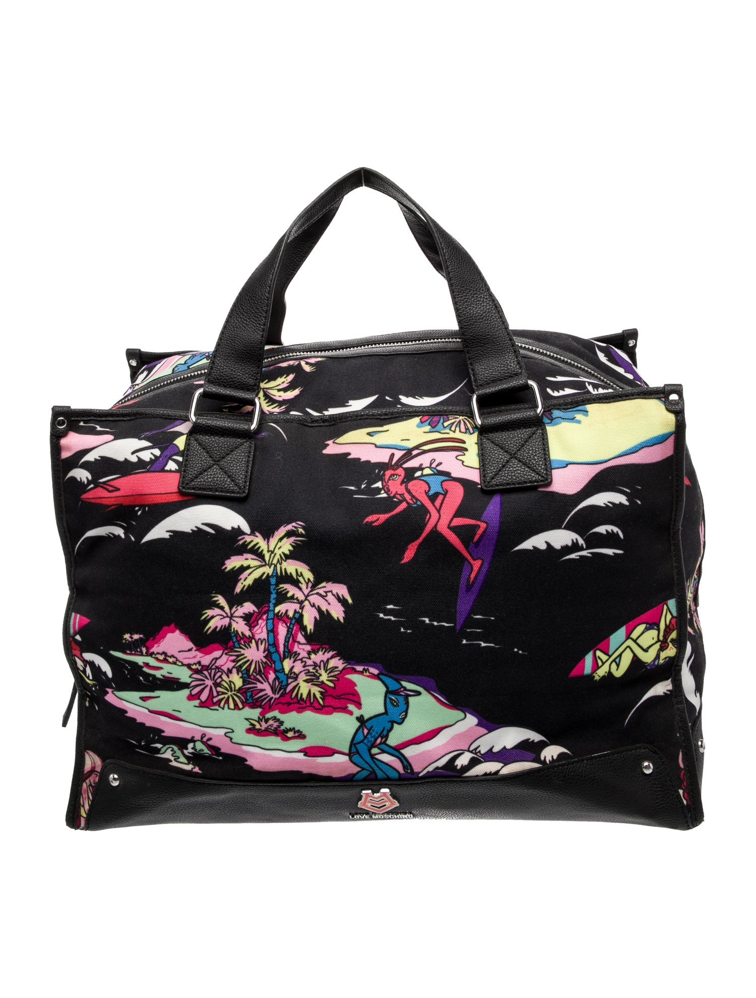 Love Moschino Canvas Weekender Bag