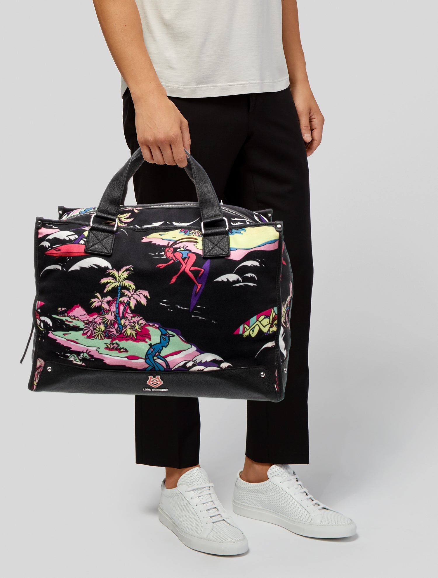 Love Moschino Canvas Weekender Bag