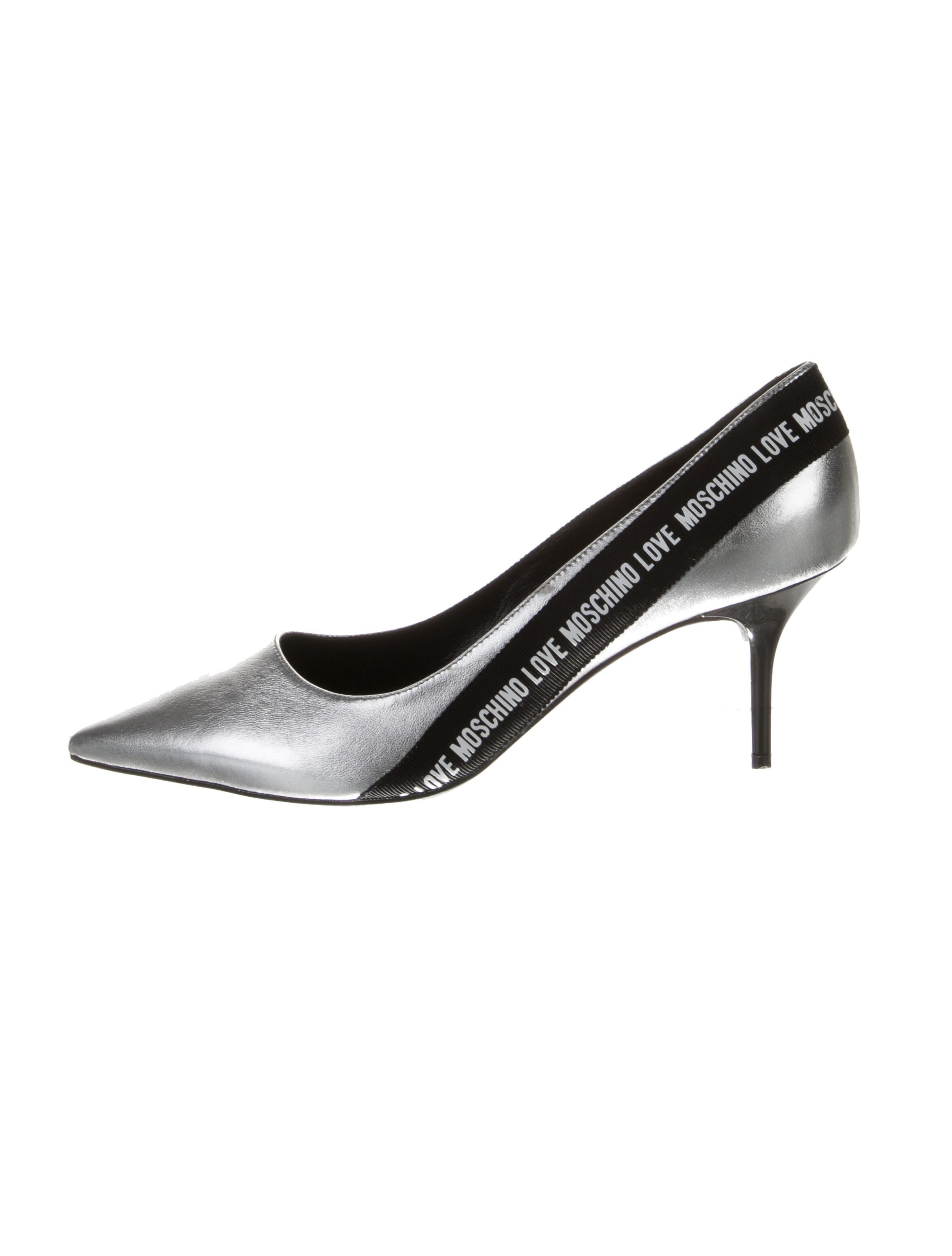 Love Moschino Leather Slingback Pumps