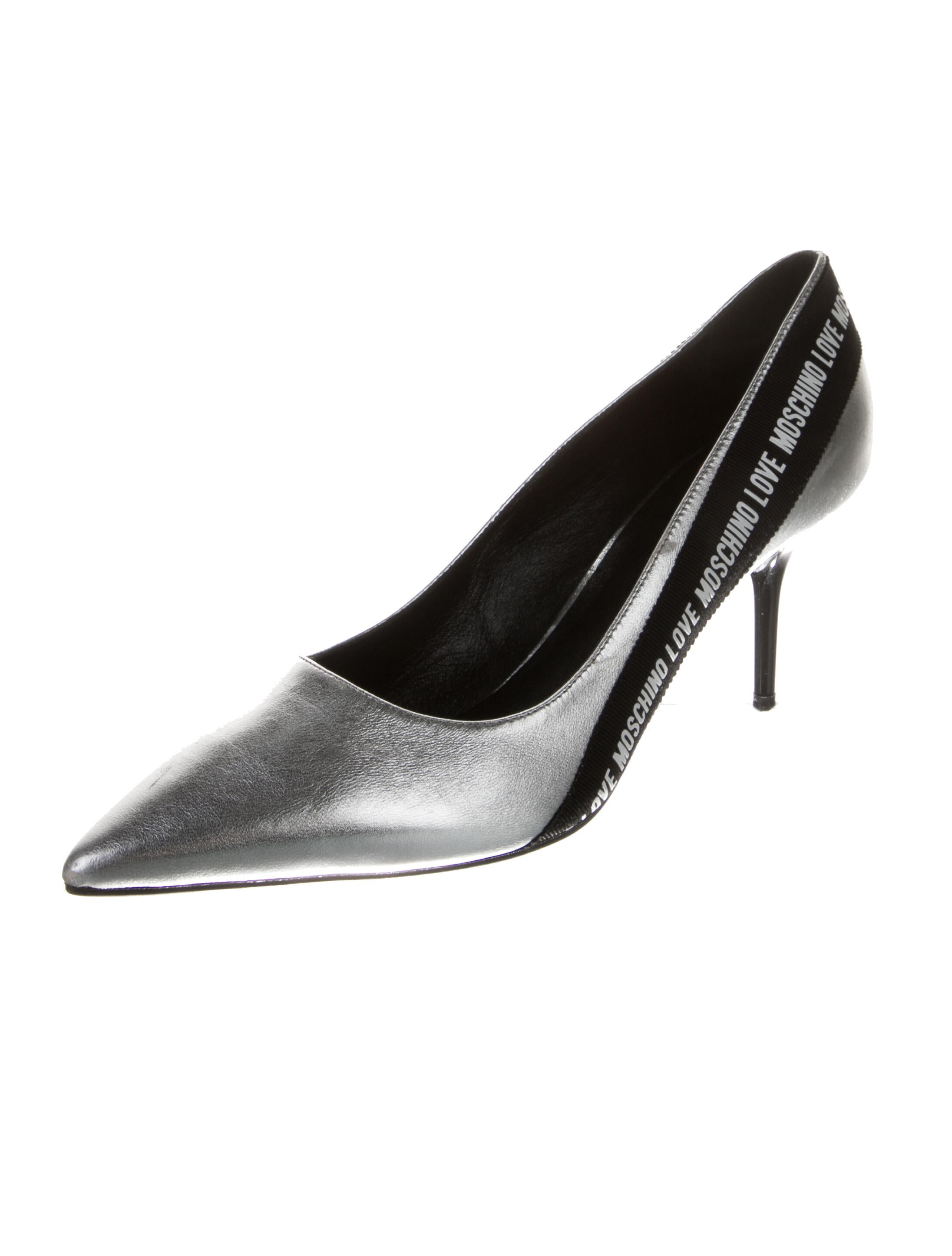 Love Moschino Leather Slingback Pumps