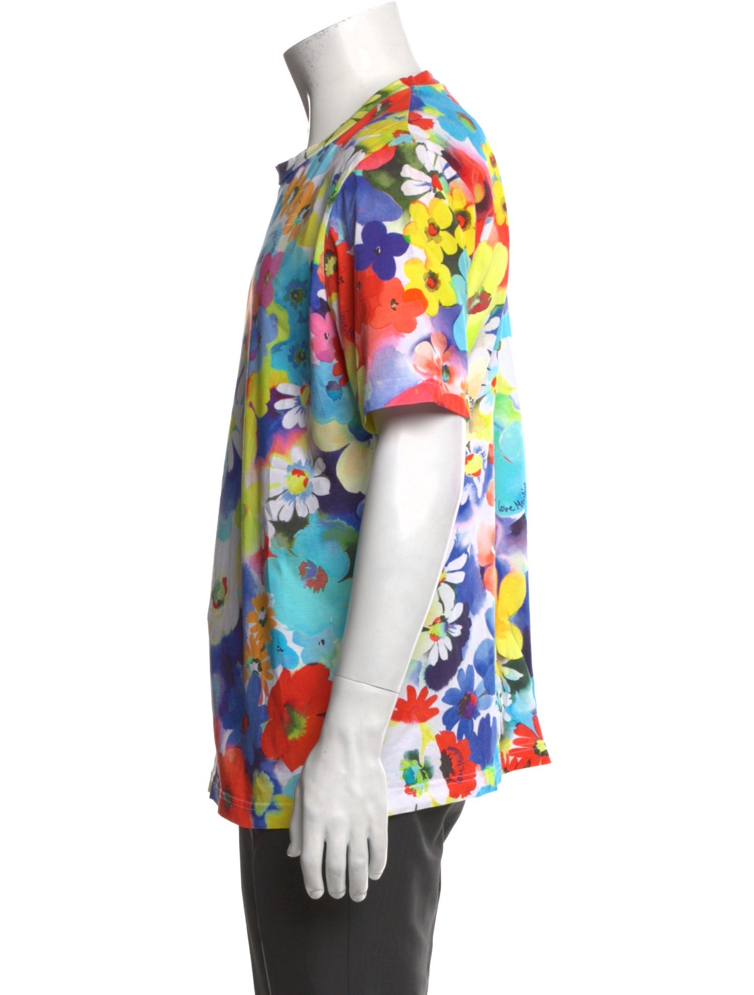 Love Moschino Floral Print Crew Neck T-Shirt