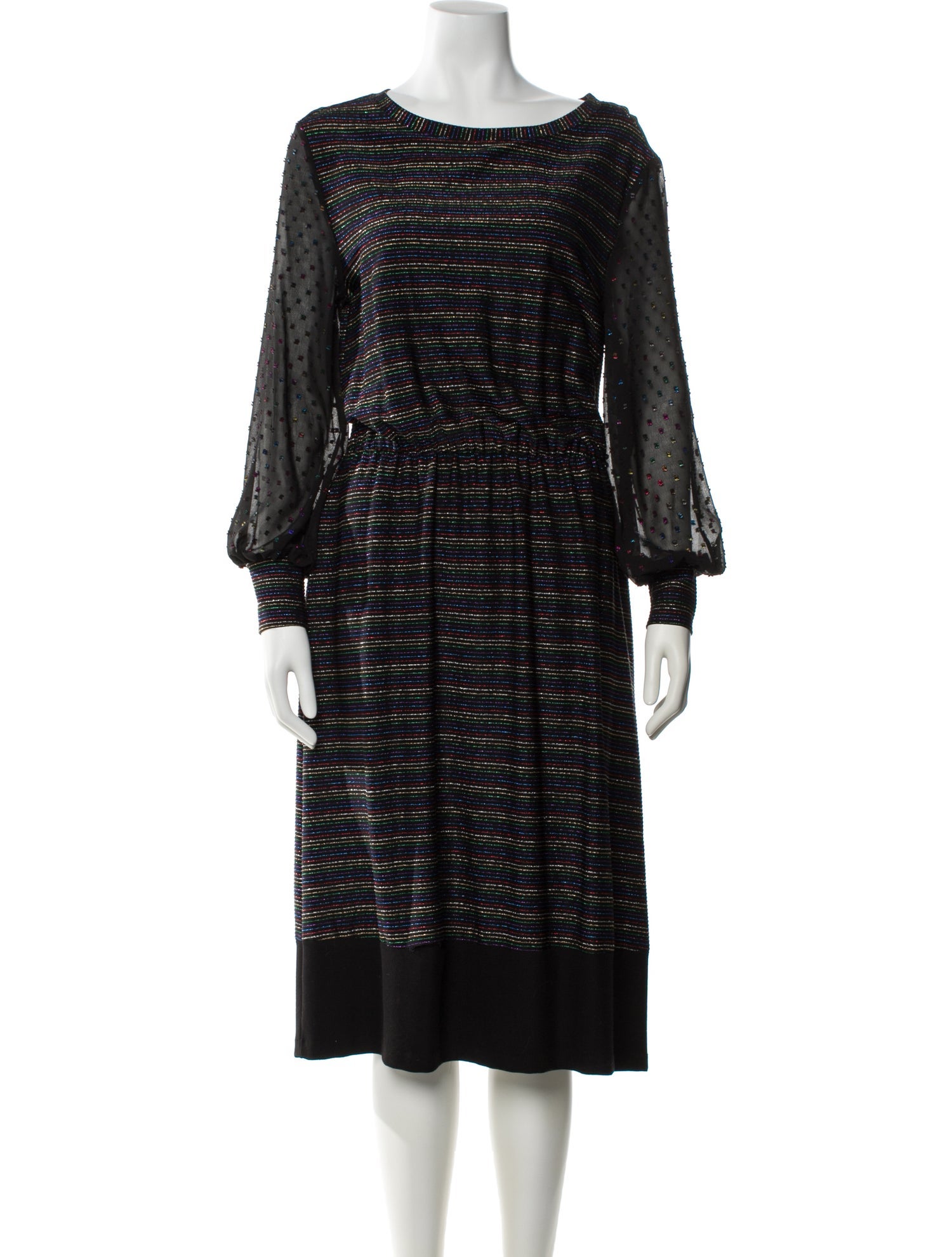 Love Moschino Striped Midi Length Dress