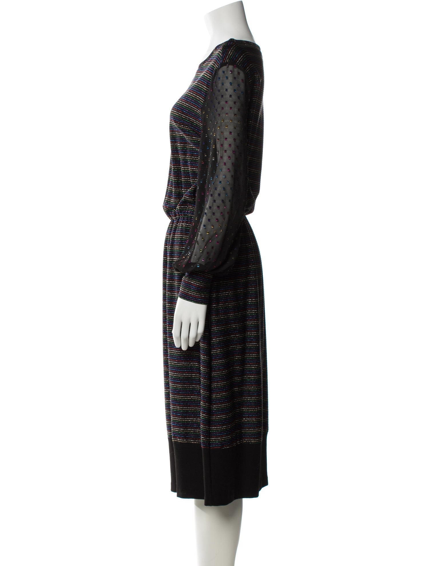 Love Moschino Striped Midi Length Dress