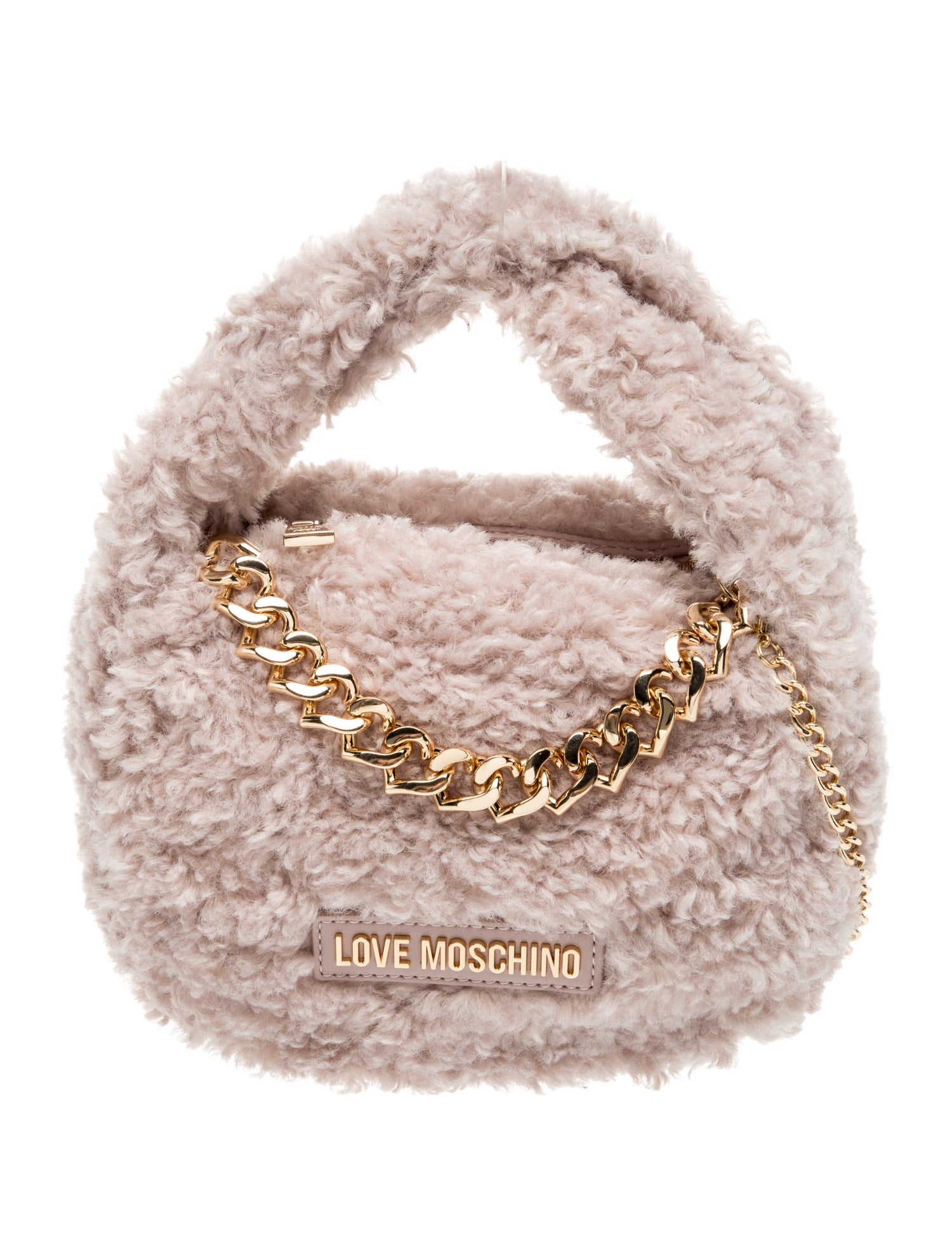 Love Moschino Fur Top Handle Bag