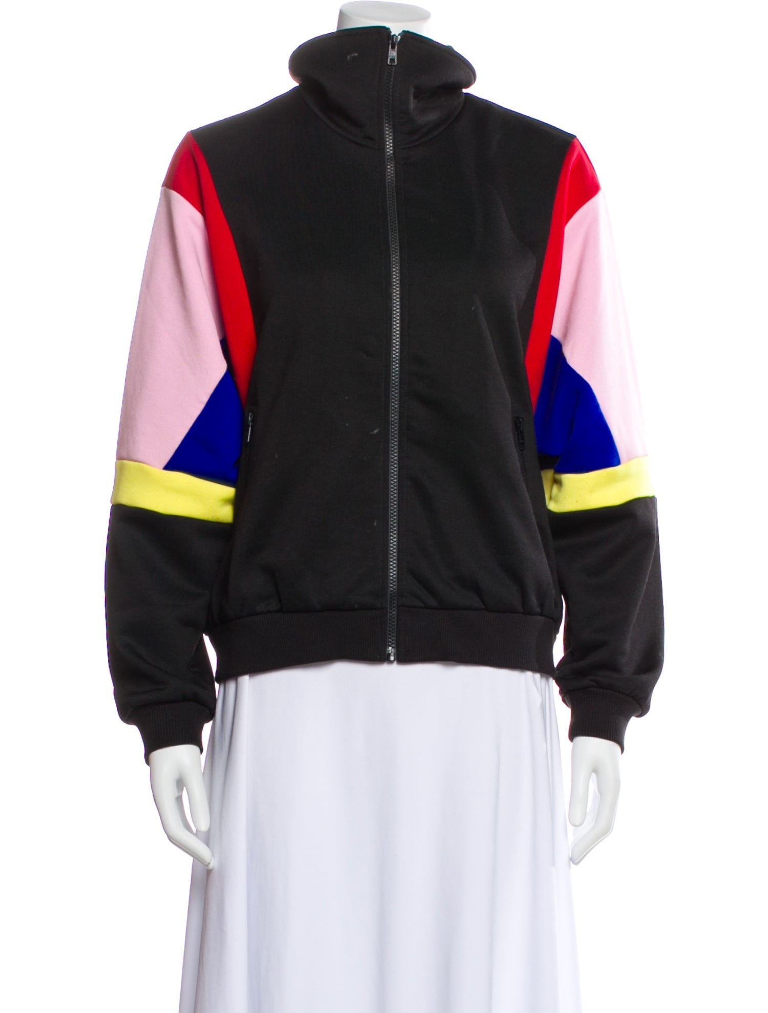 Love Moschino Colorblock Pattern Bomber Jacket