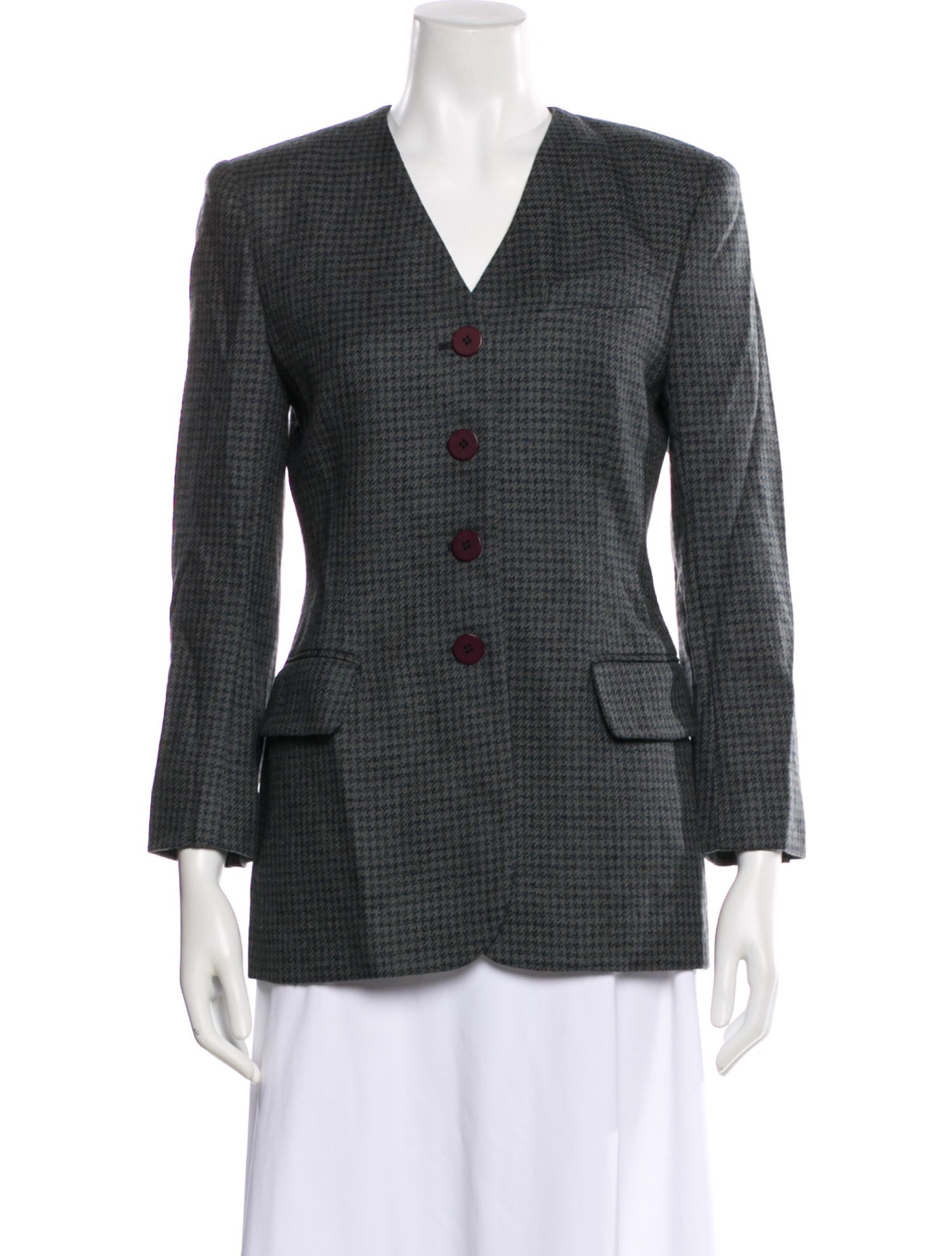 Love Moschino Wool Houndstooth Print Blazer w/ Tags