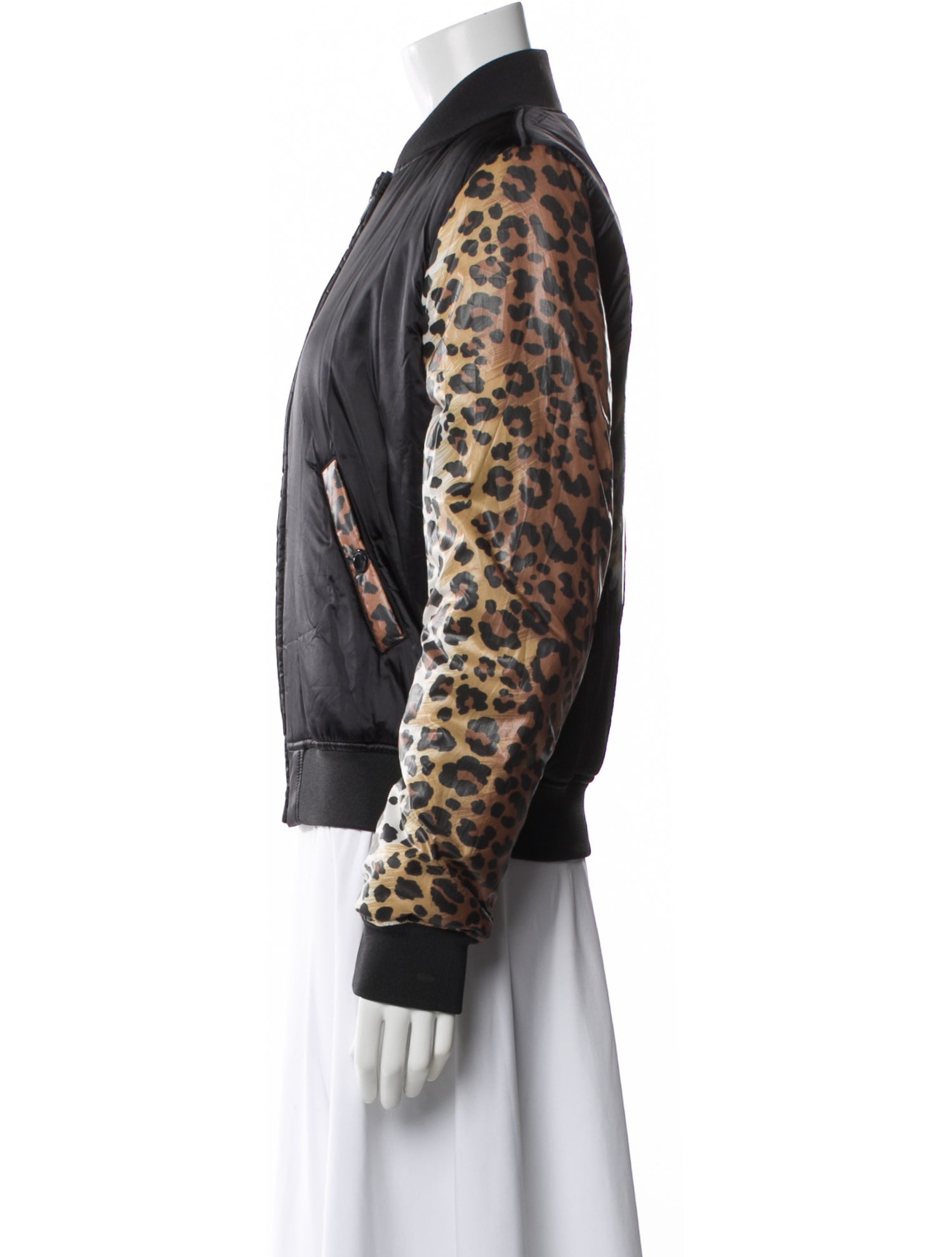 Love Moschino Colorblock Pattern Bomber Jacket