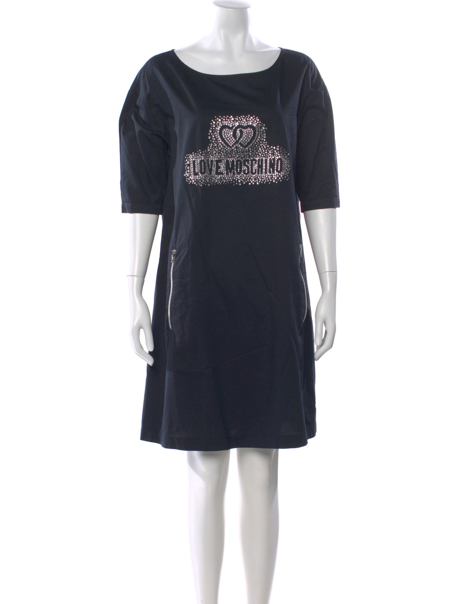 Love Moschino Bateau Neckline Mini Dress