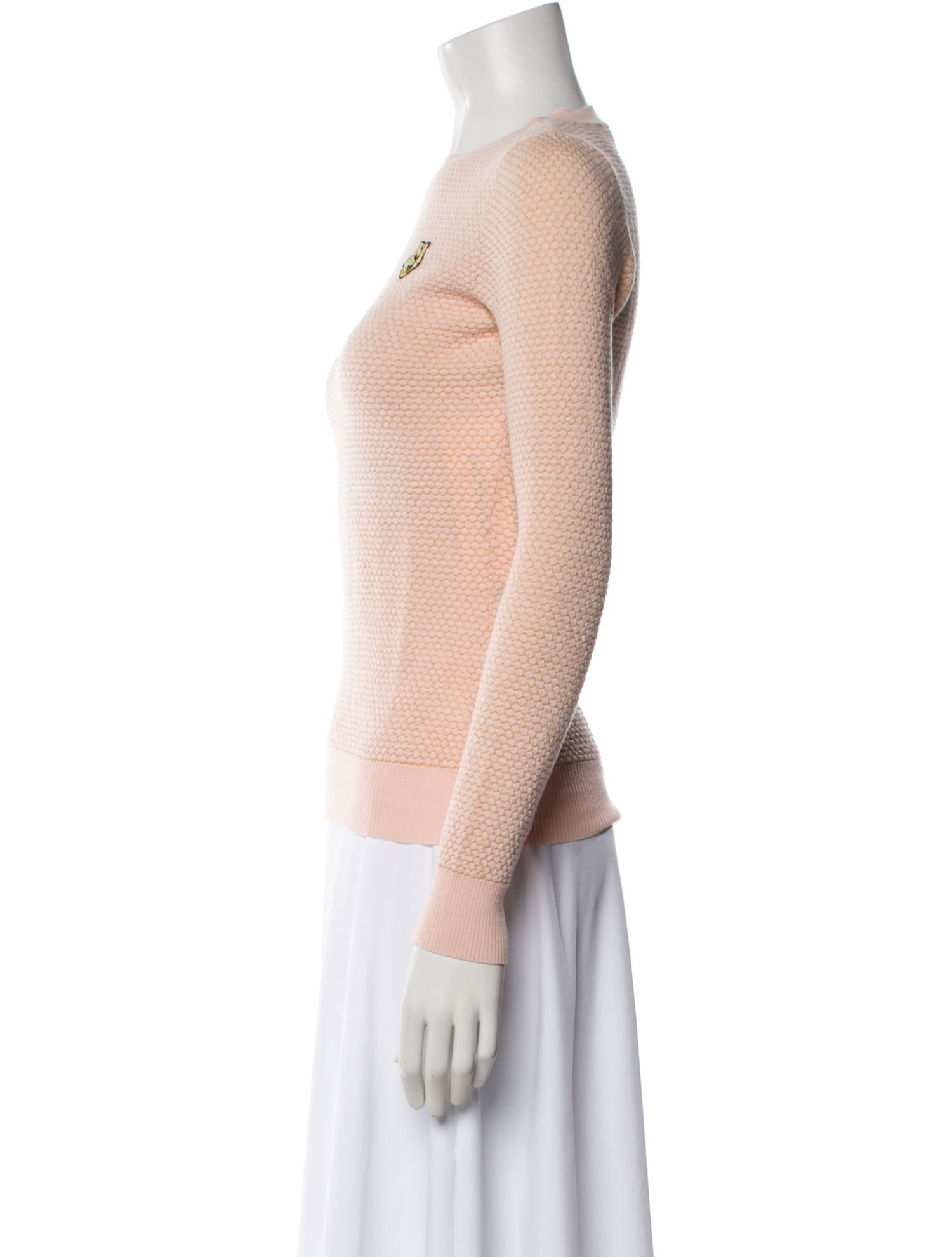 Love Moschino Virgin Wool Crew Neck Sweater