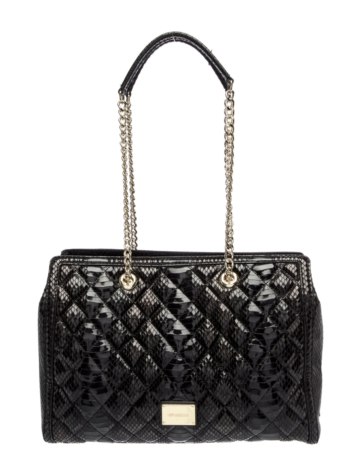 Love Moschino Embossed Leather Shoulder Bag